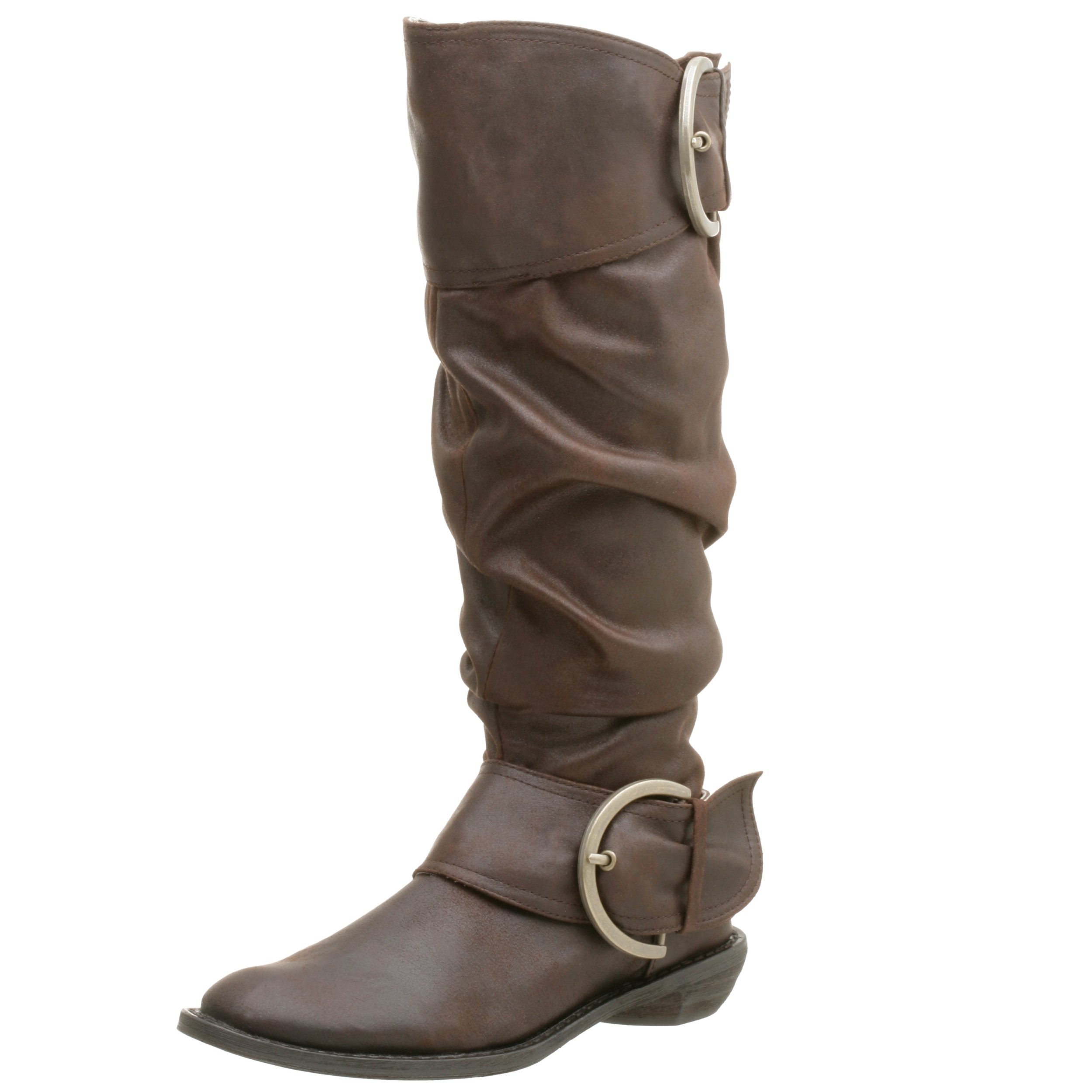 Naughty Monkey Women's Double B Tall Boots with Buckle - Stylish Knee High Boots for Fall & Winter, Fashionable Riding Boots for Women, Perfect for Office, Party & Casual Outfits