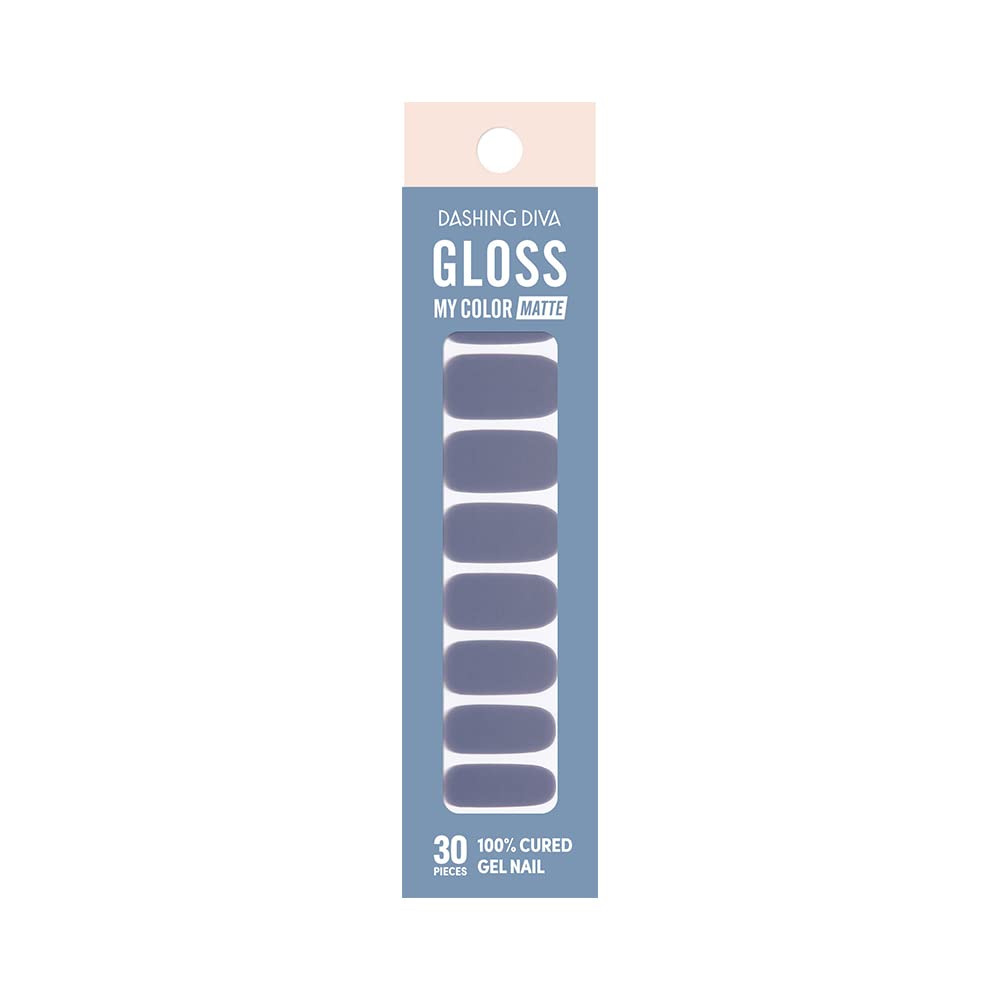 Dashing Divas Gloss Press On Nails - Short Square Shaped Fake Nails with Gel Finish, 30 Pieces Matte Sky Blue | Lasts 7 Days | Day to Night Wear | Perfect for Parties, Weddings & Everyday Glamour