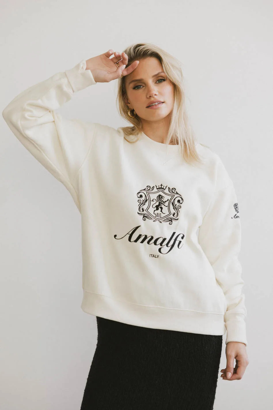 Amalfi Crewneck Sweatshirt for Men & Women | Soft Cotton Blend | Comfortable Casual Pullover | Perfect for Fall & Winter Layering | FINAL SALE
