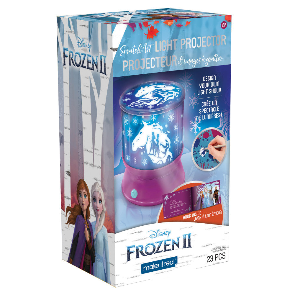 Disney Frozen 2 Scratch Art Light Projector - Magical Aurora Projection for Kids Room Decor | Bedtime Story Light, Night Light for Nursery & Children's Bedroom