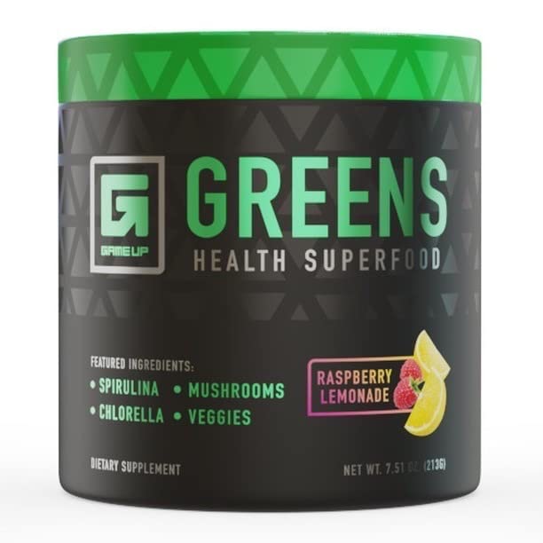 Game UP® Greens Superfood Powder - Organic Greens Blend for Energy, Detox & Immunity Boost - Perfect for Smoothies, Juices & Daily Wellness Routine