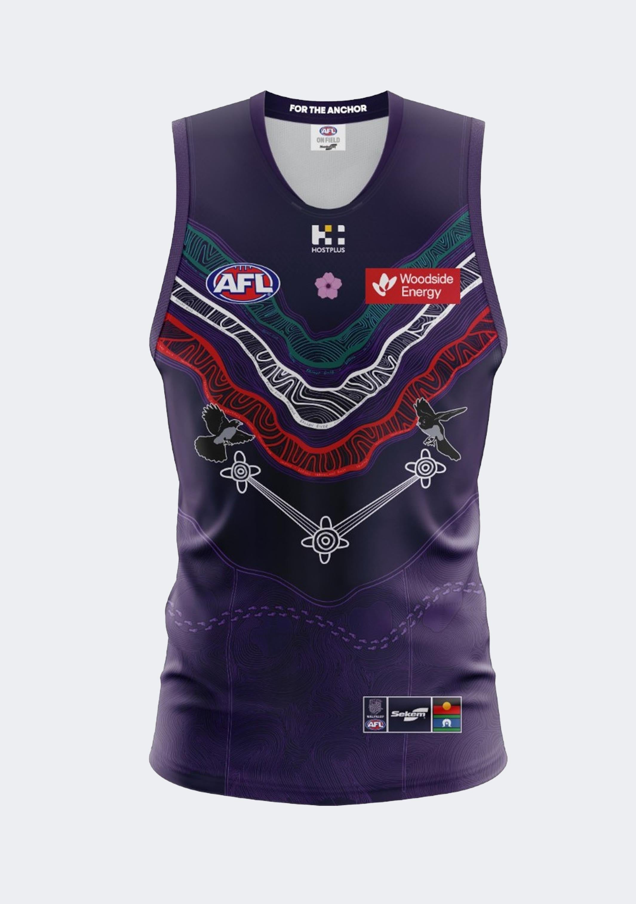 Burley Sekem Men's Fremantle Dockers 2025 Indigenous Home Replica Jumper - Authentic AFL Football Jersey for Fans & Collectors - Perfect for Game Day, Sports Events & Team Support