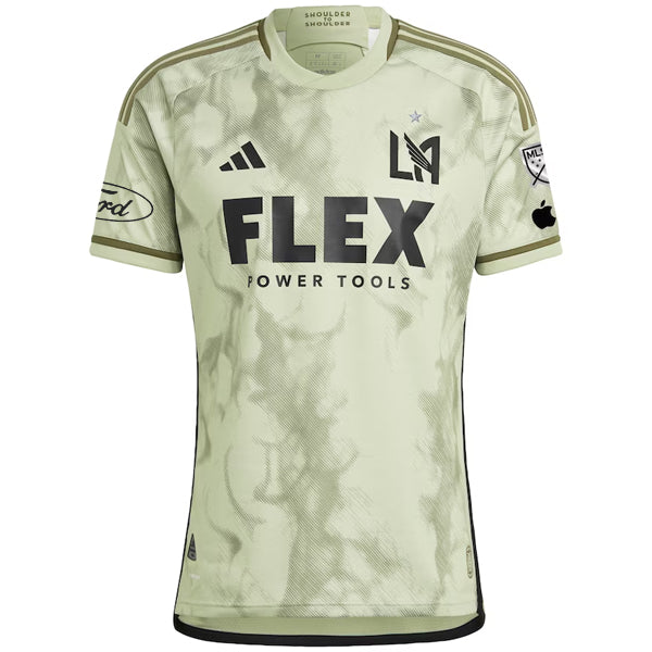 Adidas LAFC Authentic Away Jersey 23/24 with MLS, Apple & Ford Patches - Green Soccer Jersey for Fans & Players - Perfect for Matchdays, Training & Collecting