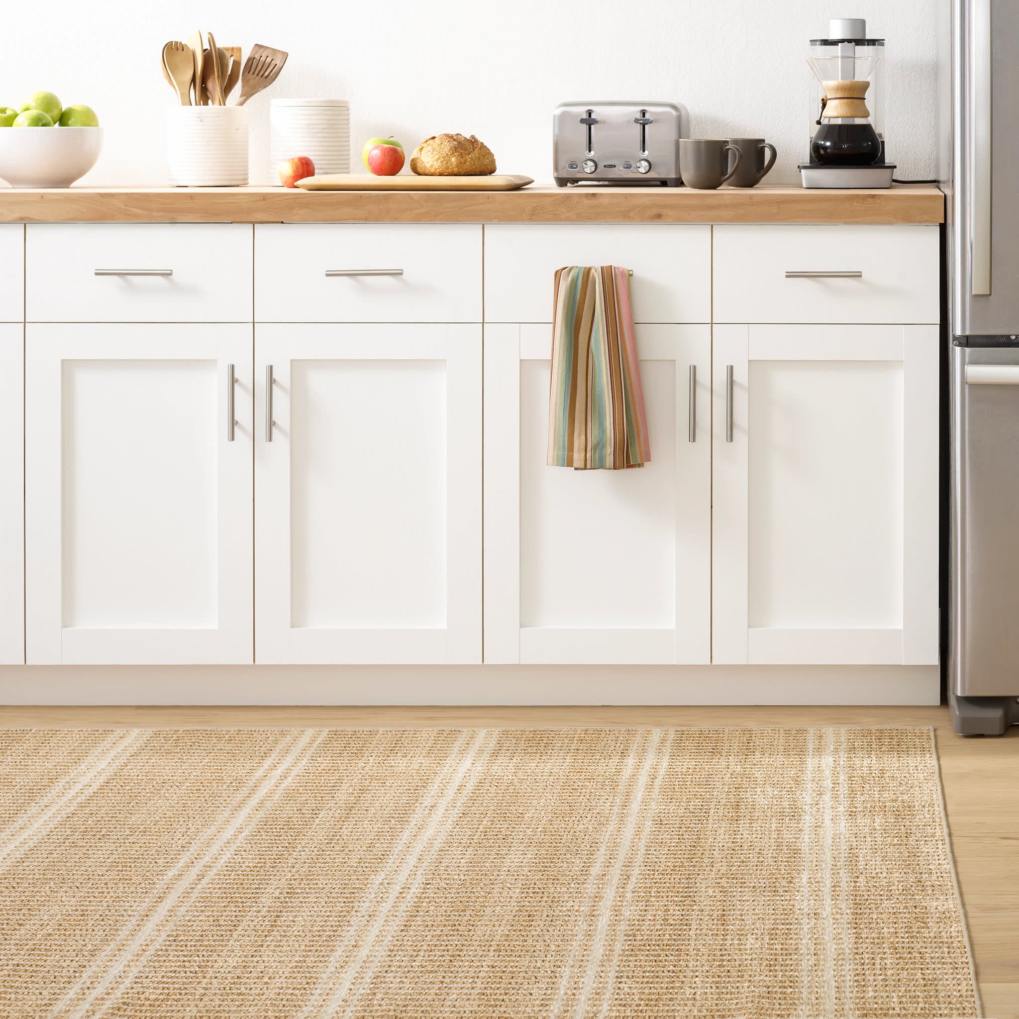 Arbor Machine Washable Rug - Natural Jute Fiber Indoor/Outdoor Area Rug for Living Room, Bedroom, Patio & Deck