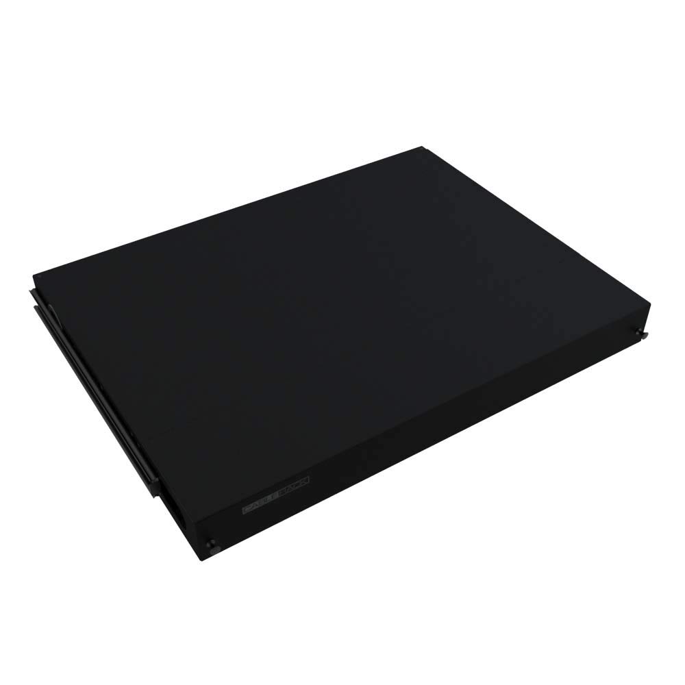 24-Port 1U Rack Mount Fiber Optic Patch Panel Enclosure - Compatible with LC/ST/SC/FC Couplers - Black - Ideal for Data Centers & Network Cabinets