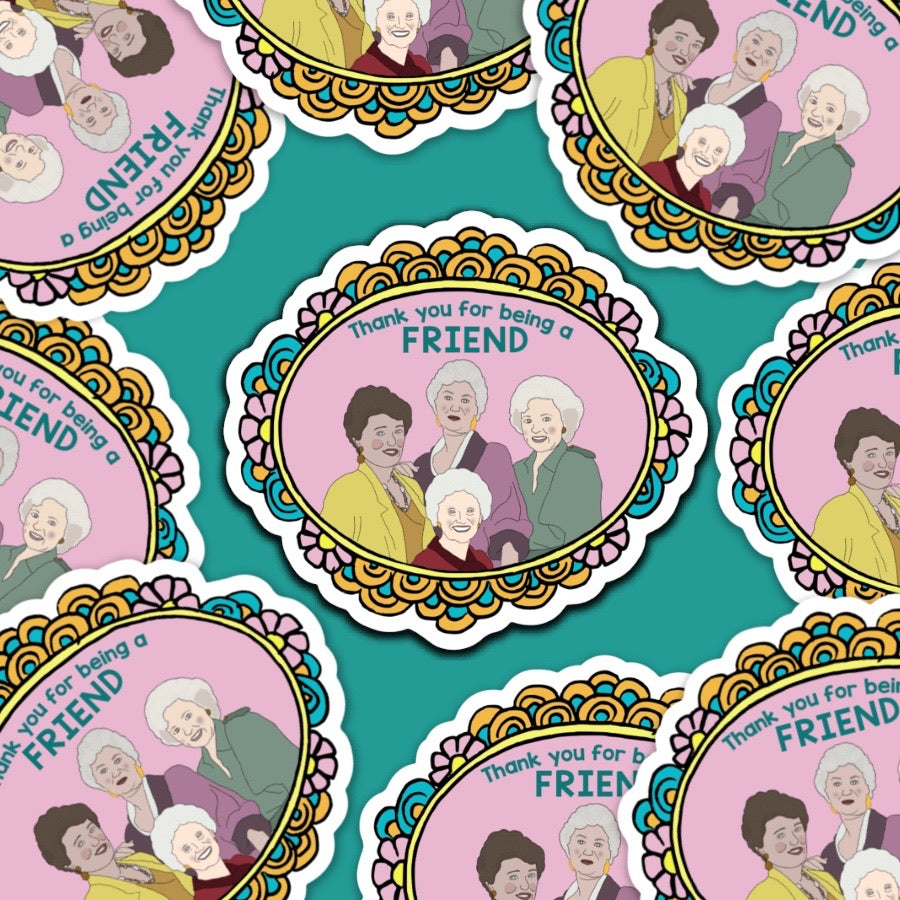Golden Girls Vinyl Stickers - Fun & Durable Decals for Laptops, Water Bottles & DIY Crafts - Perfect for Fans of the Classic TV Show