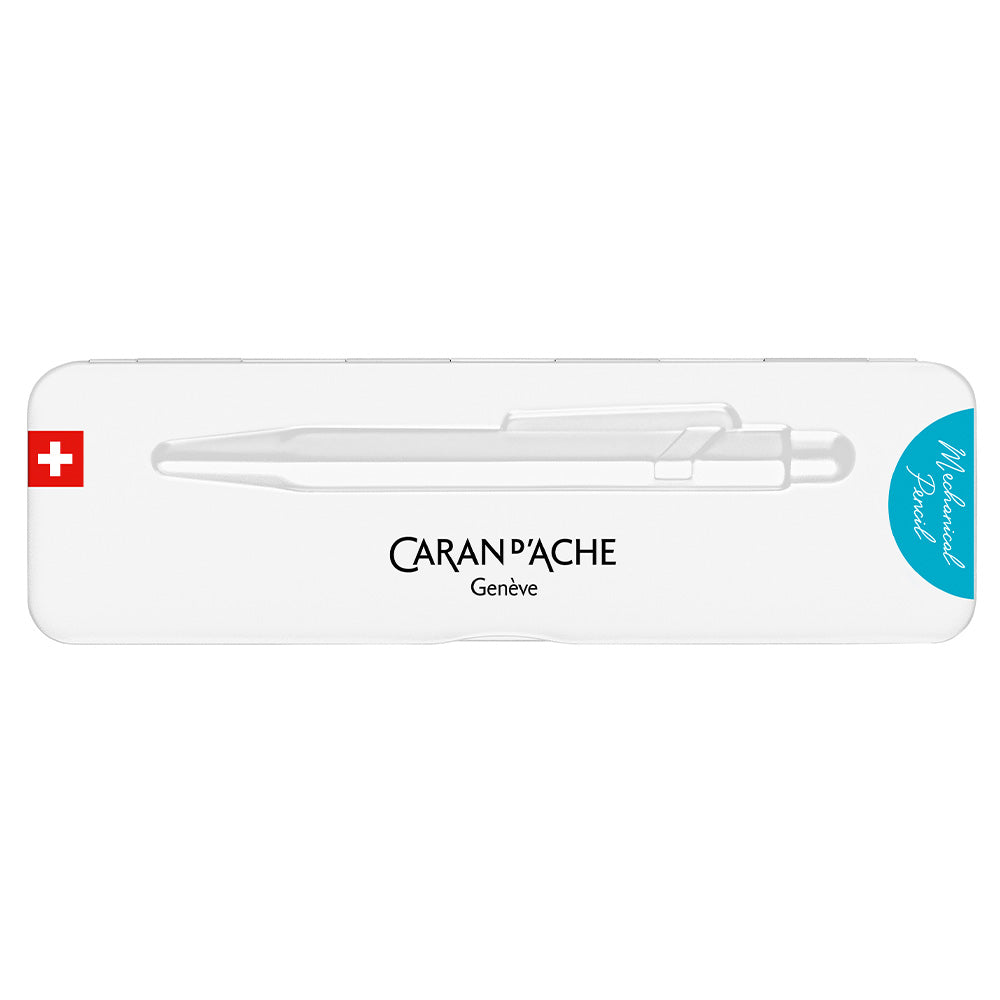 Caran d'Ache 844 Colormat X Mechanical Pencil - 0.7mm Drafting Pencil with Slimpack Turquoise Design | Perfect for Artists, Architects & Sketching Enthusiasts