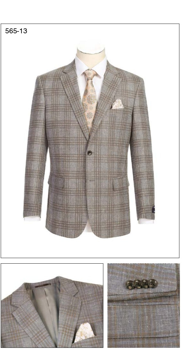 Alessandro Vitello by Renoir Classic Fit Sport Coat 565 13 - Premium Men's Blazer for Business, Weddings & Formal Events