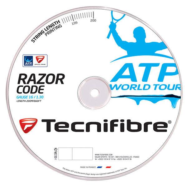 ATP Razor Code 1.30mm/16G Tennis String Reel - Carbon Fiber Tennis String for Durability & Spin - Perfect for Competitive Play & Stringing Machines