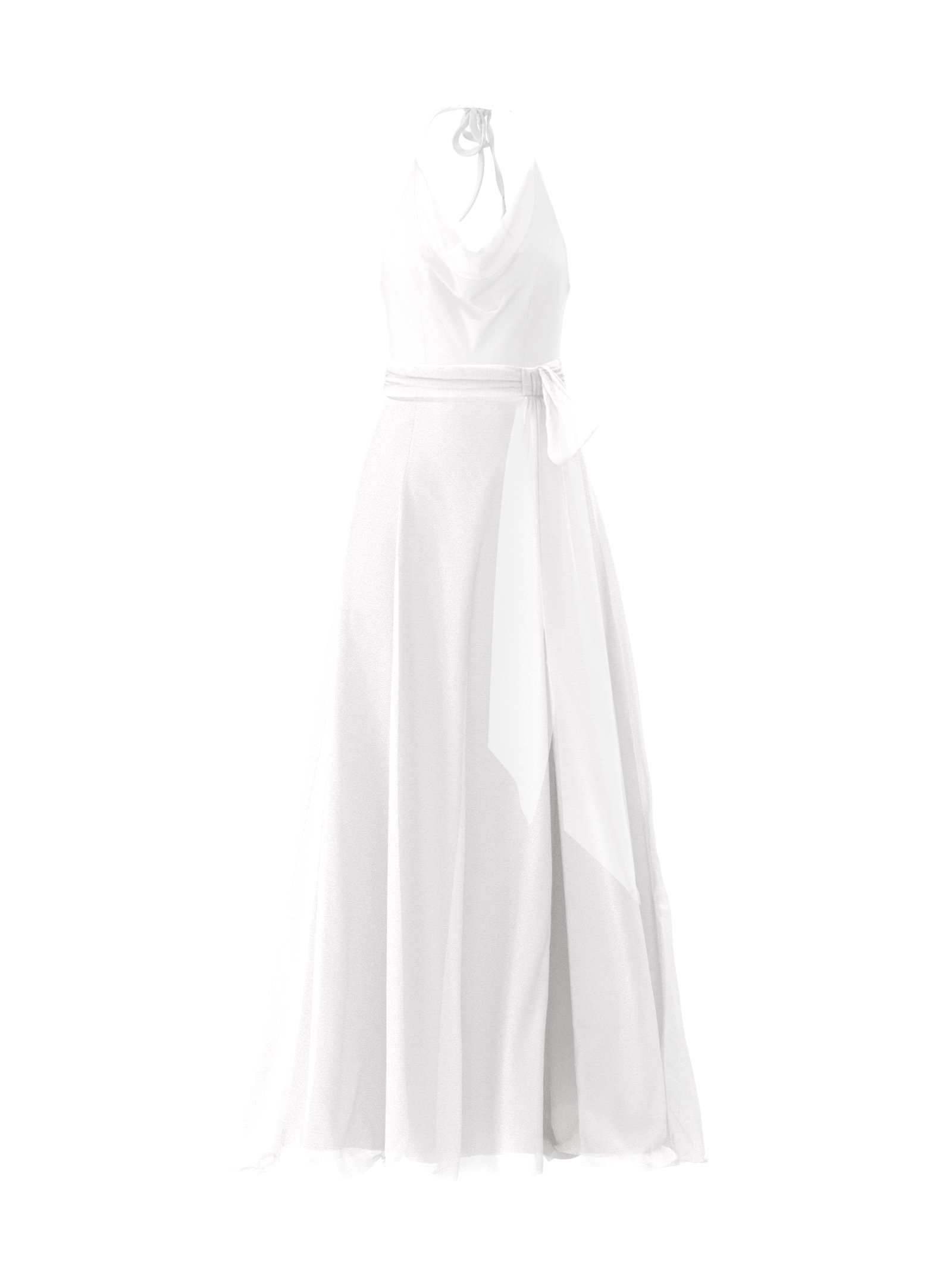 Daryn Bodice & Arabella Skirt Set with White Sash Belt - Elegant Women's Fashion Outfit for Weddings, Parties & Special Occasions