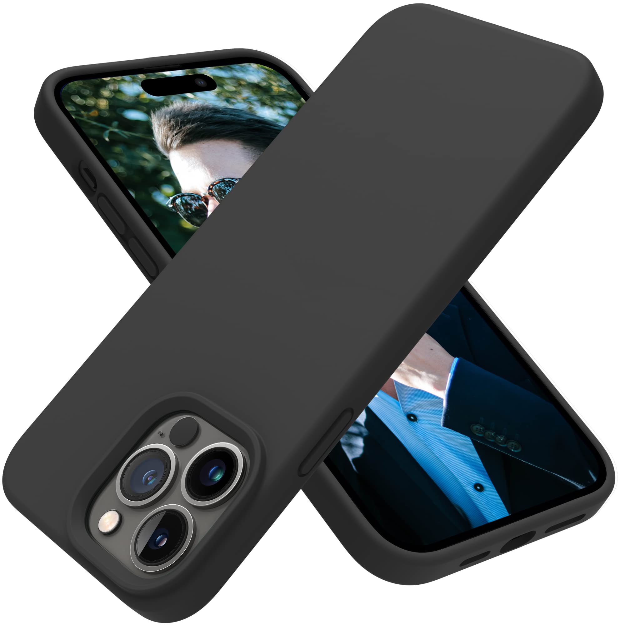 OTOFLY Shockproof Slim Silicone Case for iPhone 14 Pro Max 6.7 Inch - Ultra Thin Protective Phone Cover (Black) | Perfect for Everyday Use, Travel & Outdoor Activities