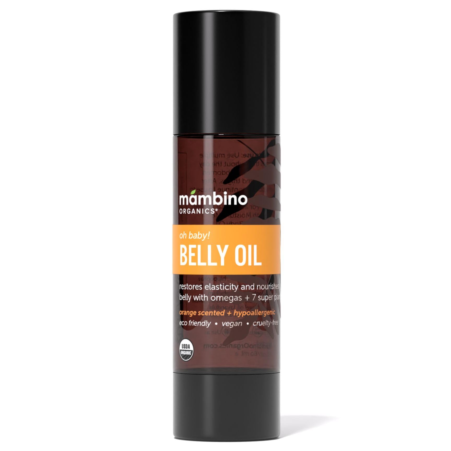 Mambino Organics Oh Baby! Belly Oil – Organic Stretch Mark Prevention Oil with Egyptian Calendula, Vietnamese Tamanu & Dutch Shea Butter – Pregnancy Safe Elasticity Serum for Moms – Vegan Cruelty-Free Maternity Care, 4 fl oz – Perfect for Daily Belly Massage During Pregnancy & Postpartum Recovery
