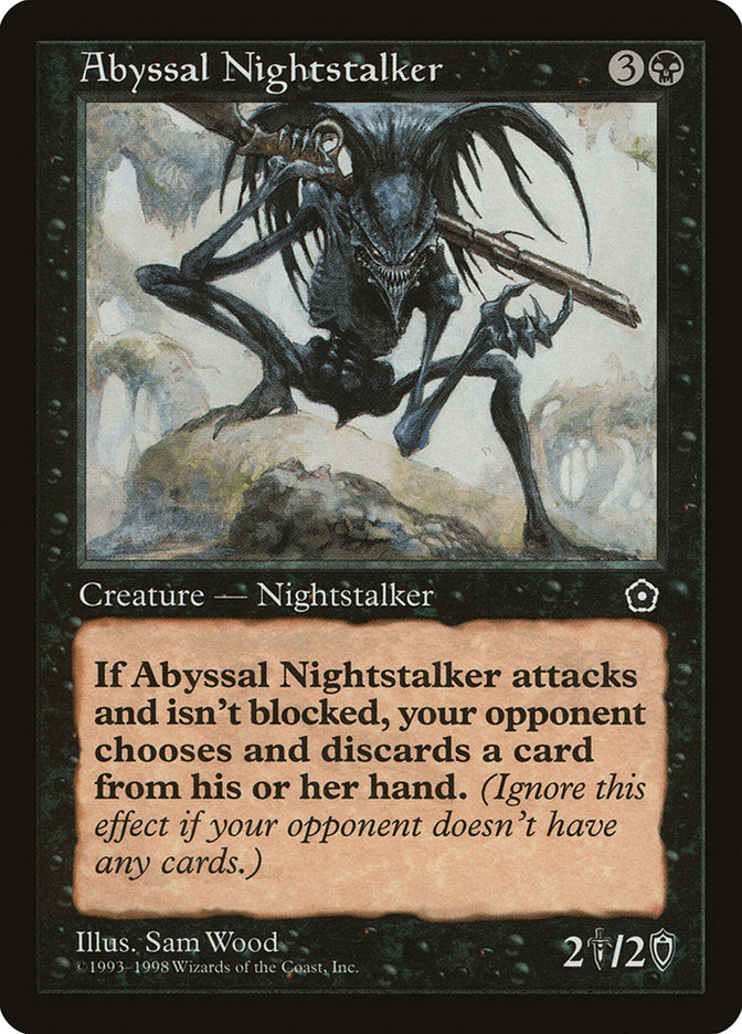 Abyssal Nightstalker - Rare Magic: The Gathering Card from Portal Second Age | Collectible MTG Card for Deck Building & Gaming