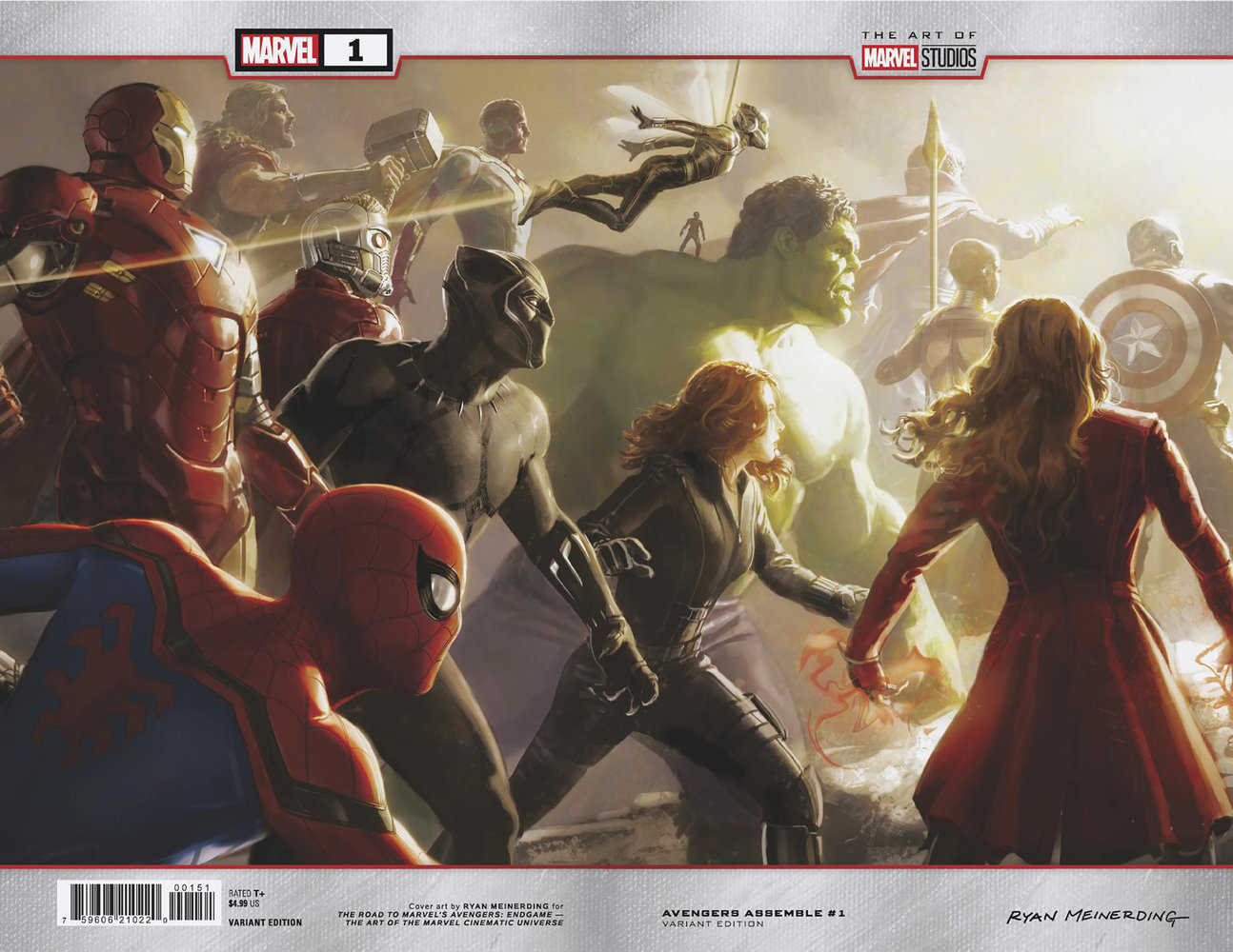 Avengers Assemble #1 Ryan Meinerding Wraparound Marvel Studios Variant Cover - Rare Collectible Comic Book for Marvel Fans & Superhero Enthusiasts | Perfect for Display, Gifts, and Comic Collections
