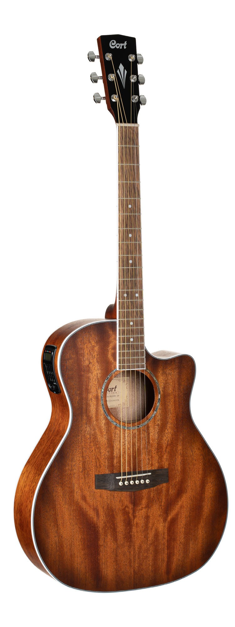 Cort GA MEDX M Grand Auditorium All Mahogany Acoustic Guitar with Case - Perfect for Live Performances, Studio Recording & Traveling Musicians