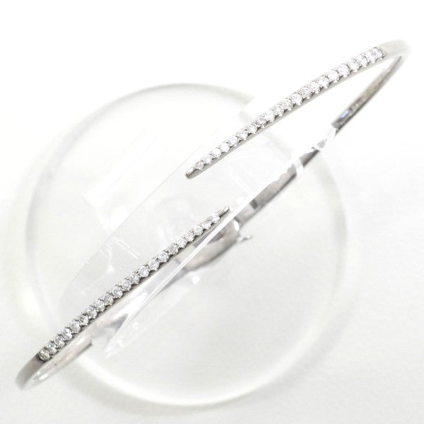 18K White Gold Diamond Bangle Bracelet for Women - Elegant Luxury Jewelry Gift for Anniversary, Wedding & Special Occasions