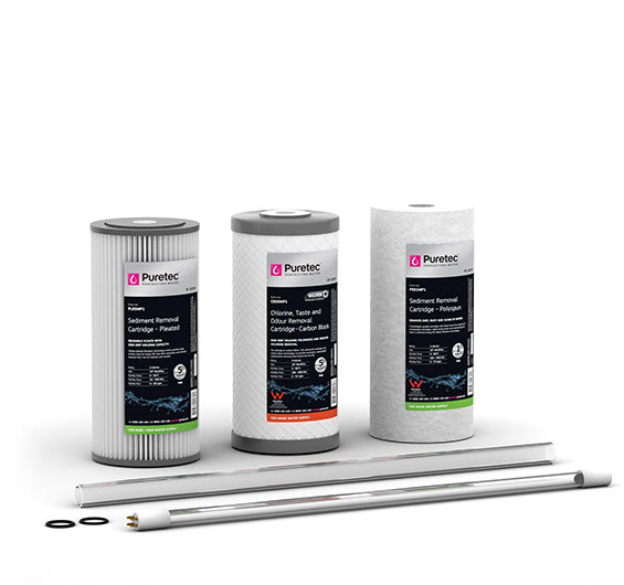Puretec Hybrid G12/R10 Series Water Filter Replacement Kit – Compatible with Refrigerators & Under Sink Filtration Systems – Easy DIY Maintenance for Clean Drinking Water