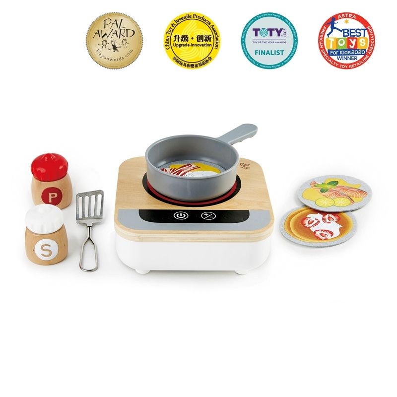 Hape Fun Fan Fryer - Interactive Pretend Play Kitchen Toy for Kids - Perfect for Imaginative Cooking Games & Role Play Scenes