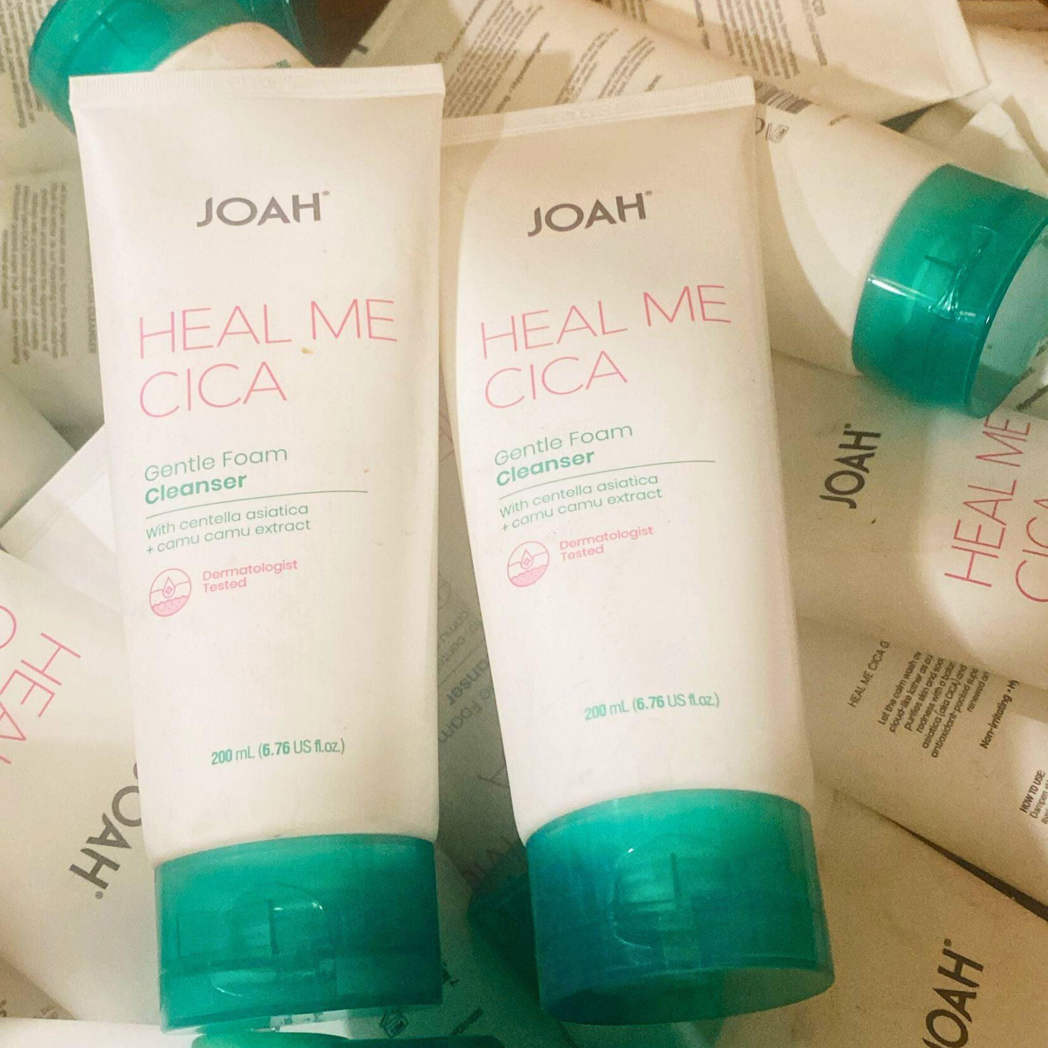 JOAH Heal Me Cica Gentle Foam Cleanser with Centella Asiatica & Camu Camu Extract - Dermatologist Tested 6.76oz (40 Pcs) - Soothing Face Wash for Sensitive Skin, Acne-Prone & Dry Skin Care - Perfect for Daily Cleansing & Post-Treatment Care