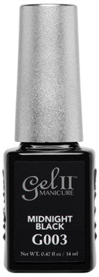 Gel II Midnight Black G003 Nail Polish - Long Lasting Gel Nail Lacquer for Salon-Quality Manicures at Home | Perfect for Parties, Weddings & Special Occasions