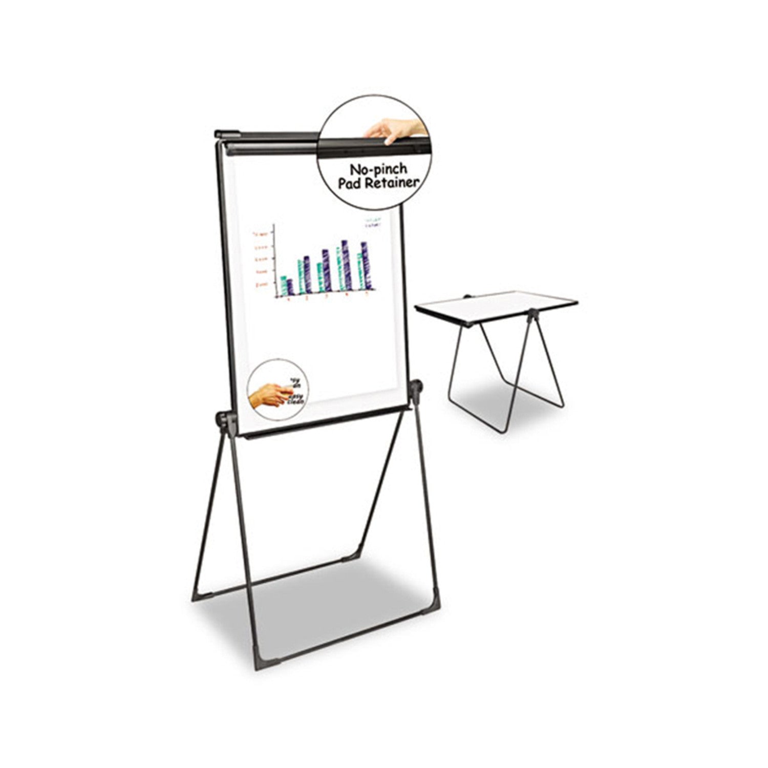 Foldable Double Sided Dry Erase Whiteboard Easel - Portable Magnetic Standing Board for Kids Learning, Office Presentations & Classroom Teaching