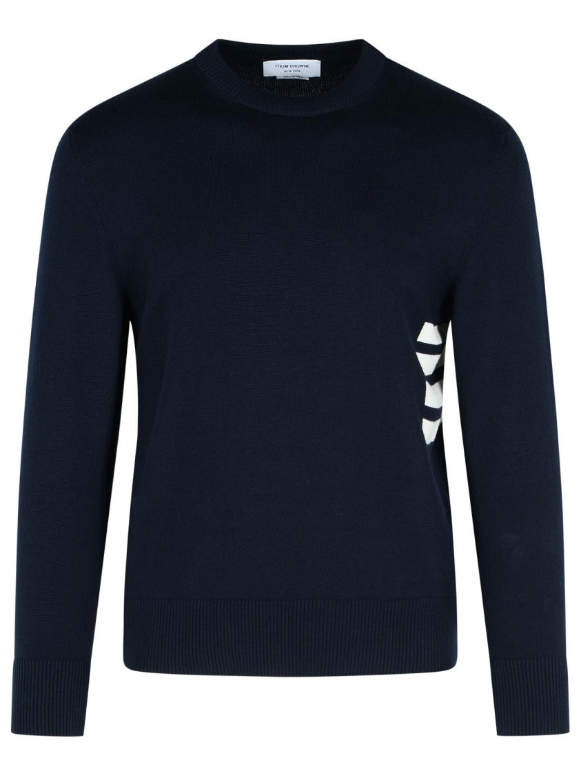 Stitch Navy Cotton Sweater for Men - Soft & Comfortable Crewneck Pullover - Perfect for Casual Wear, Office & Fall Outfits