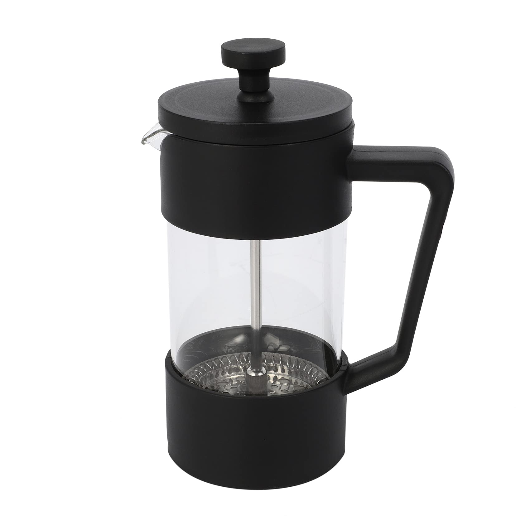 Abledance 12Oz French Press Coffee Maker - Thickened Borosilicate Glass, Rust-Free Stainless Steel Filter, Dishwasher Safe - Perfect for Home, Office & Camping Coffee Brewing