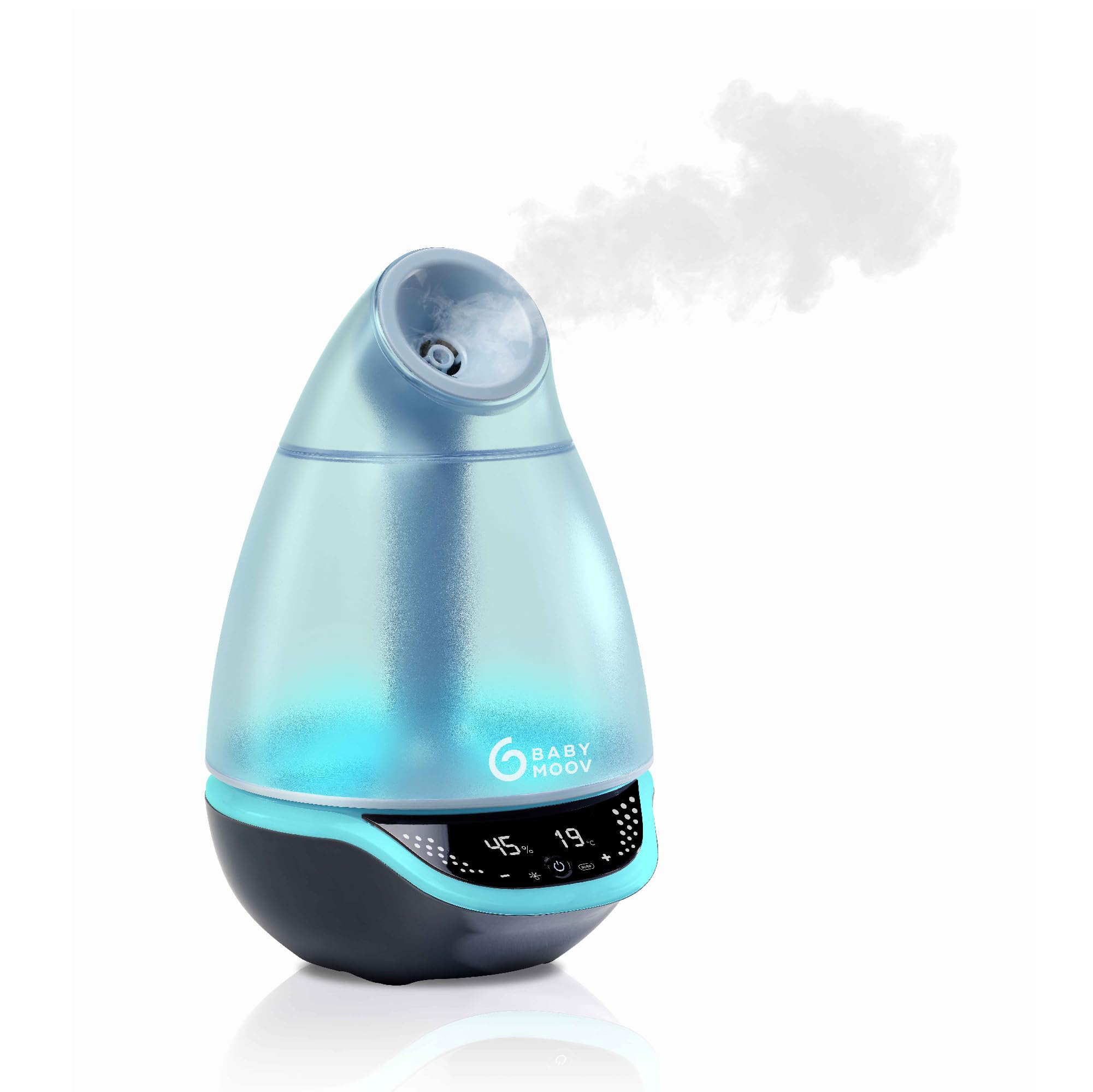 Babymoov Hygro Plus 3-in-1 Humidifier with Night Light & Essential Oil Diffuser - Auto Shutoff for Nursery, Bedroom & Office | Quiet Ultrasonic Cool Mist for Babies & Adults