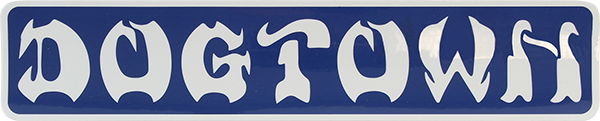 Dogtown Bar Logo 8x1.5 Inch Blue and White Vinyl Decal Sticker - Perfect for Cars, Laptops, Windows & DIY Projects