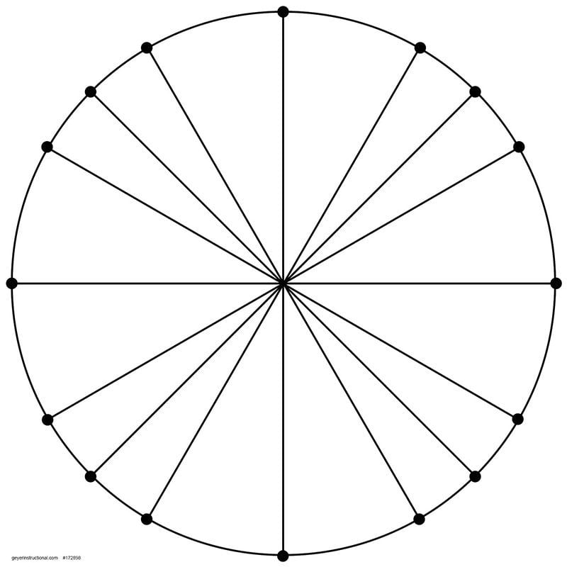 Geyer Large Dry Erase Magnet - Unit Circle Whiteboard Magnet for Math & Science Classrooms, Offices & Home Study - Perfect for Teachers, Students & Professionals