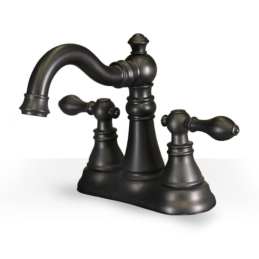 Classic 4-Hole Center Mount Bathroom Vanity Faucet - Perfect for Modern Bathroom Sinks and Powder Rooms