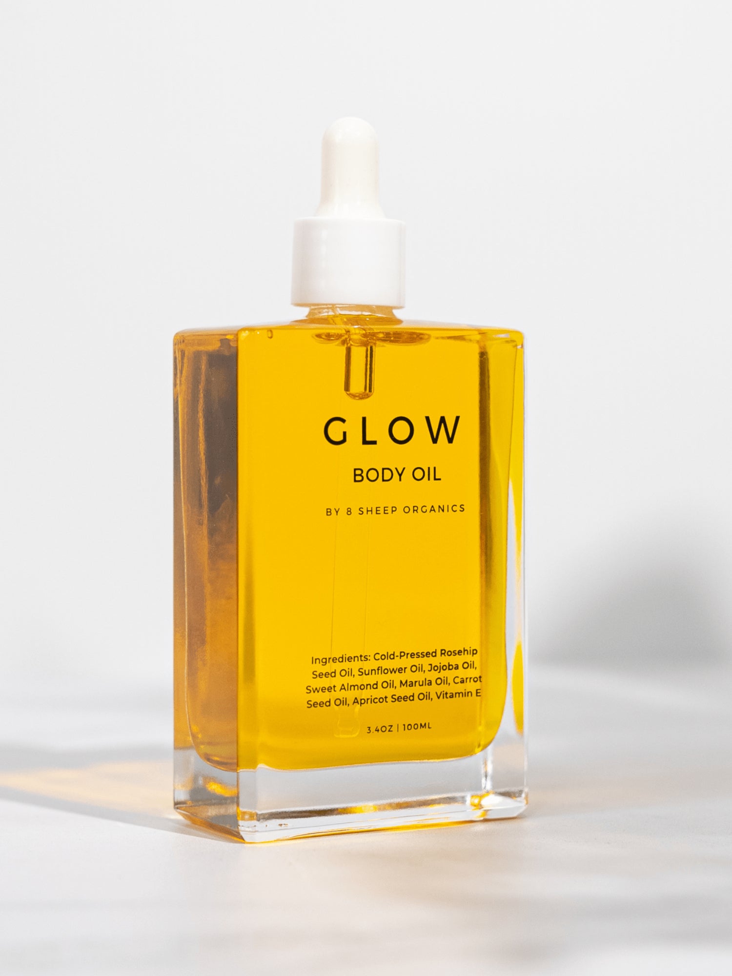 8 Sheep Organics Glow Body Oil - Natural Hydrating & Nourishing Skincare for Radiant Skin | Perfect for Daily Moisturizing, Massage & Post-Shower Care