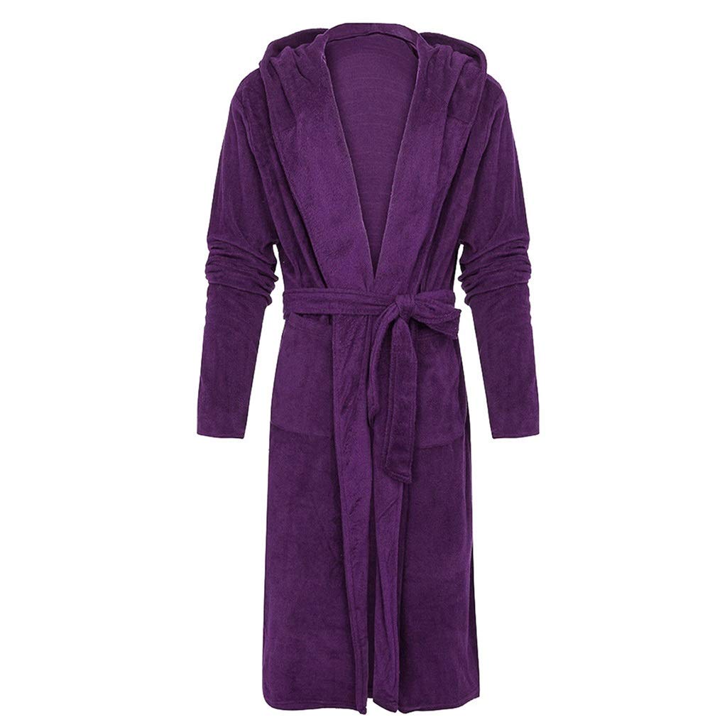 HTKLCZ Men's Winter Pajamas Set - Warm Plush Fleece Sleepwear, Long Sleeve Bathrobe & Lounge Pants for Cozy Home Wear (Size X-Large) - Perfect for Cold Weather, Lounging & Relaxing at Home