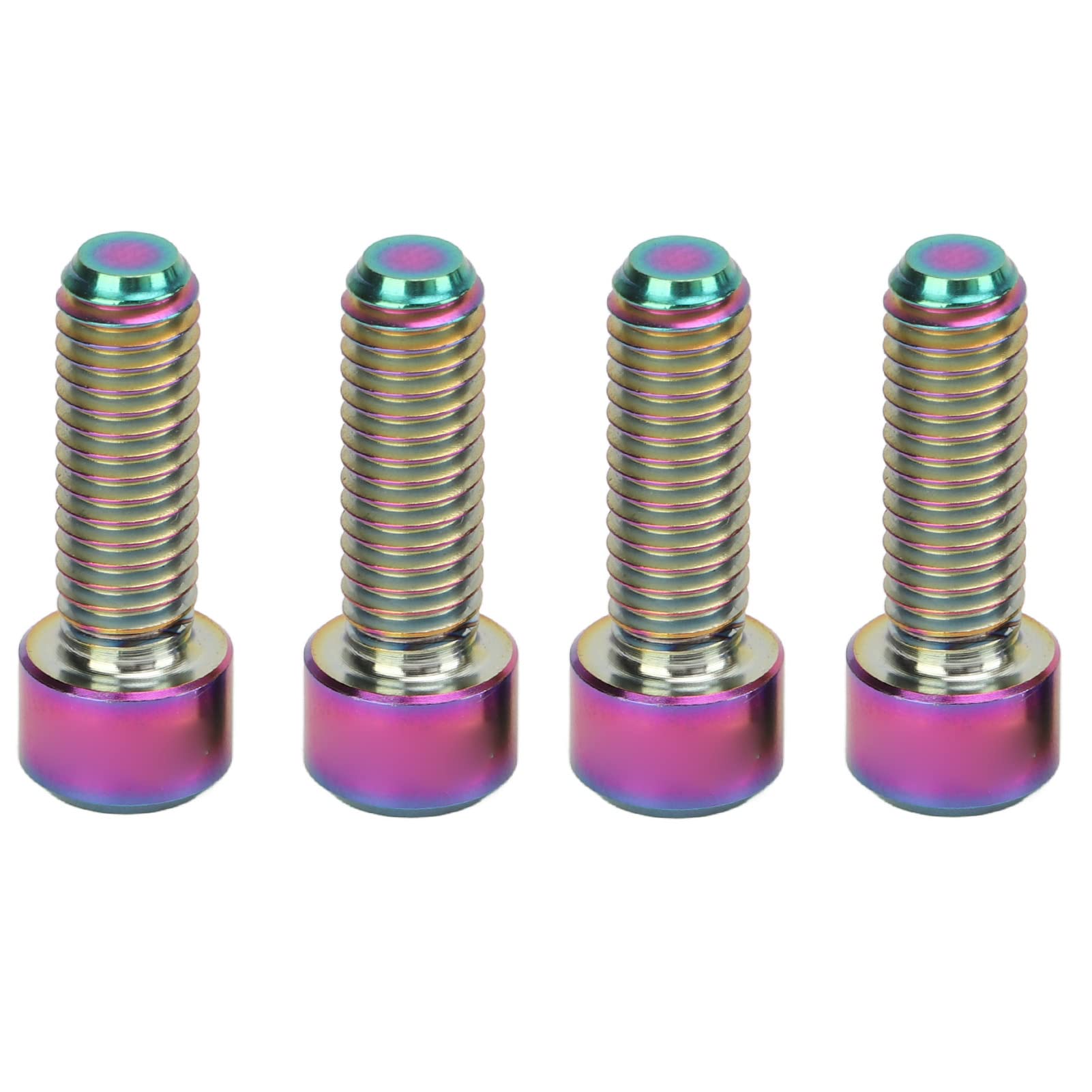 SPYMINNPOO 4pcs M6x18mm Titanium Bike Brake Bolts - Mountain Bike Disc Brake Screws for Cycling Maintenance