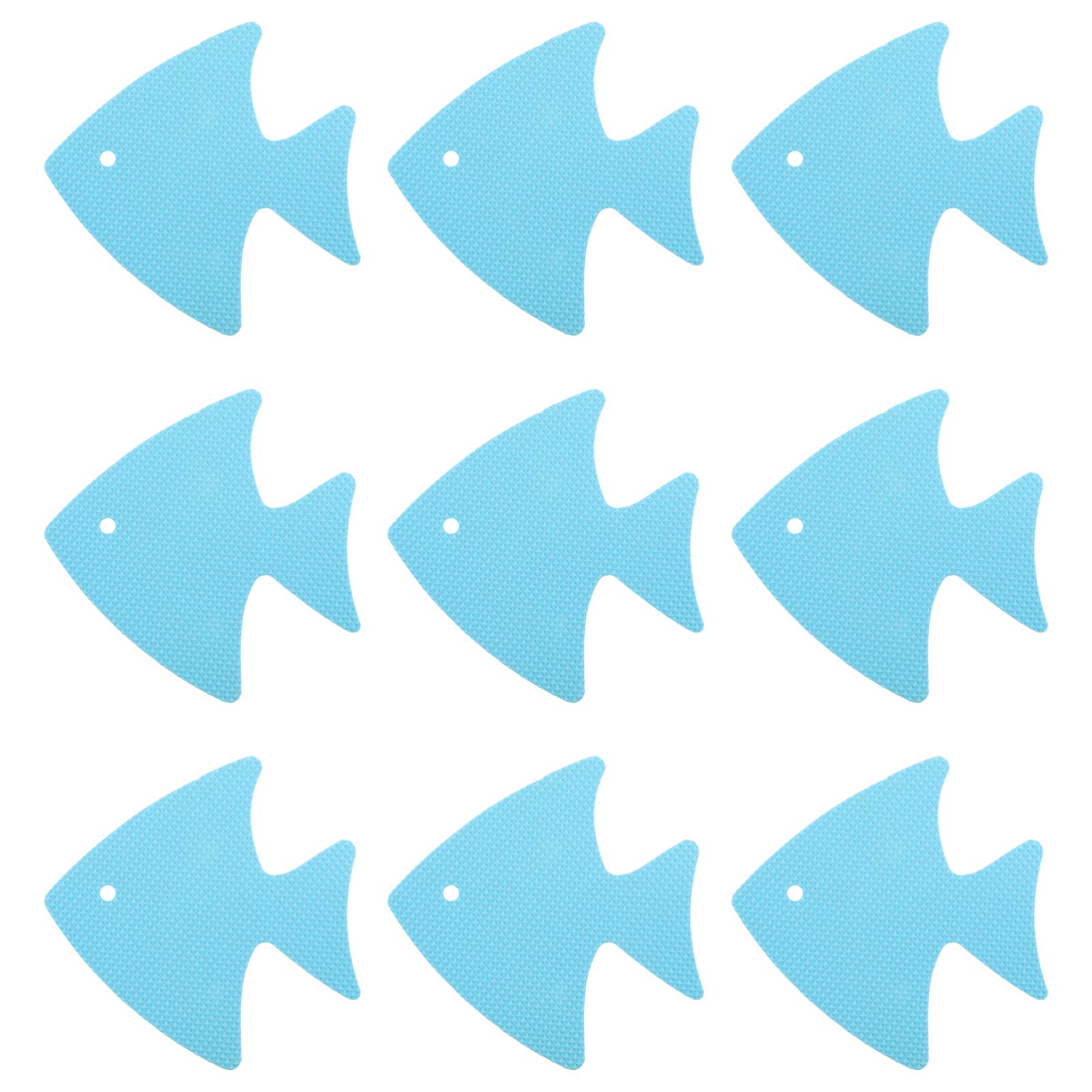 DOITOOL 20pcs Non-Slip Flower Stickers for Bathtub - Anti-Skid Safety Shower Stickers, Bathroom Floor Decoration (Blue Floral, 8cm) - Perfect for Kids & Elderly Bath Safety