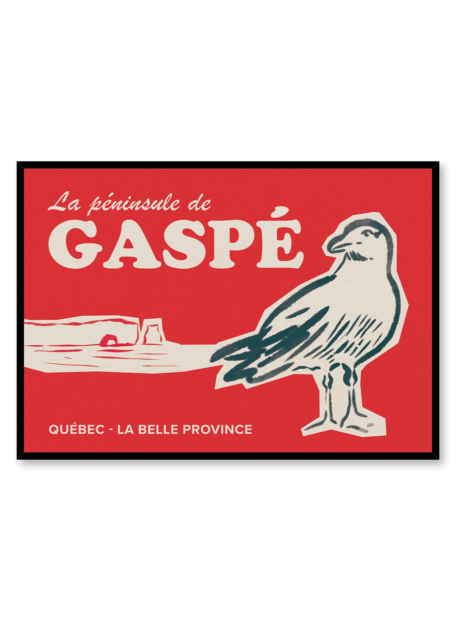 Gaspesian Seagull Wall Art Poster - Coastal Bird Photography Print for Beach House Decor, Living Room & Office Wall Decor
