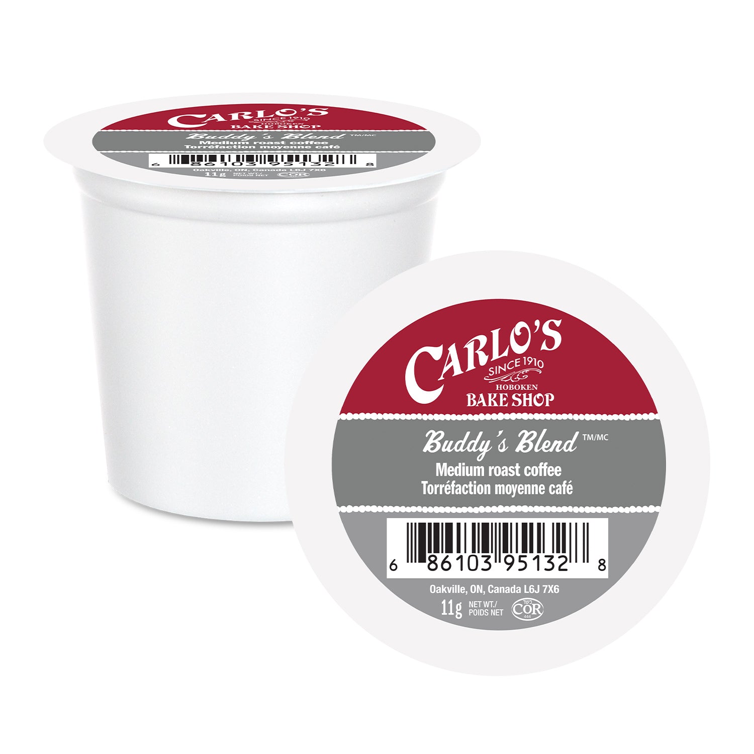 Carlo's Bake Shop Buddy's Blend Single Serve Coffee Pods - 24 Count Pack - Rich & Smooth Flavored Coffee for Keurig Brewers - Perfect for Office, Home & Morning Coffee Break