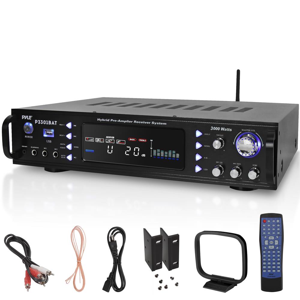 Professional Audio Home Theater Stereo Amplifier - High Power 2 Channel Receiver for Movies, Music & Gaming - Perfect for Living Room & Home Theater Setup