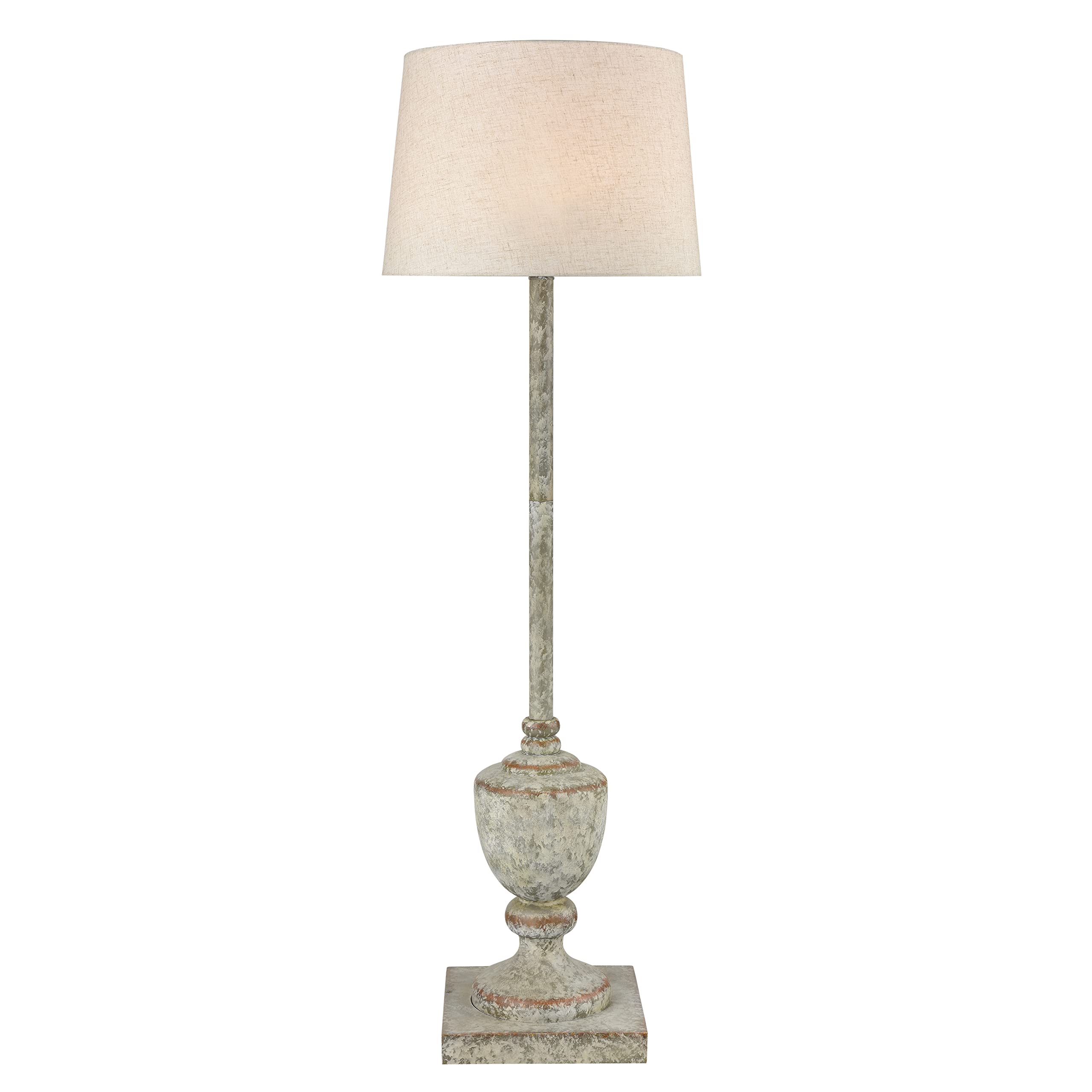 Elk Home D4390 Regus 51-Inch Tall 1-Light Outdoor Floor Lamp in Antique Gray - Weatherproof Patio Lighting for Garden, Porch, and Backyard Decor