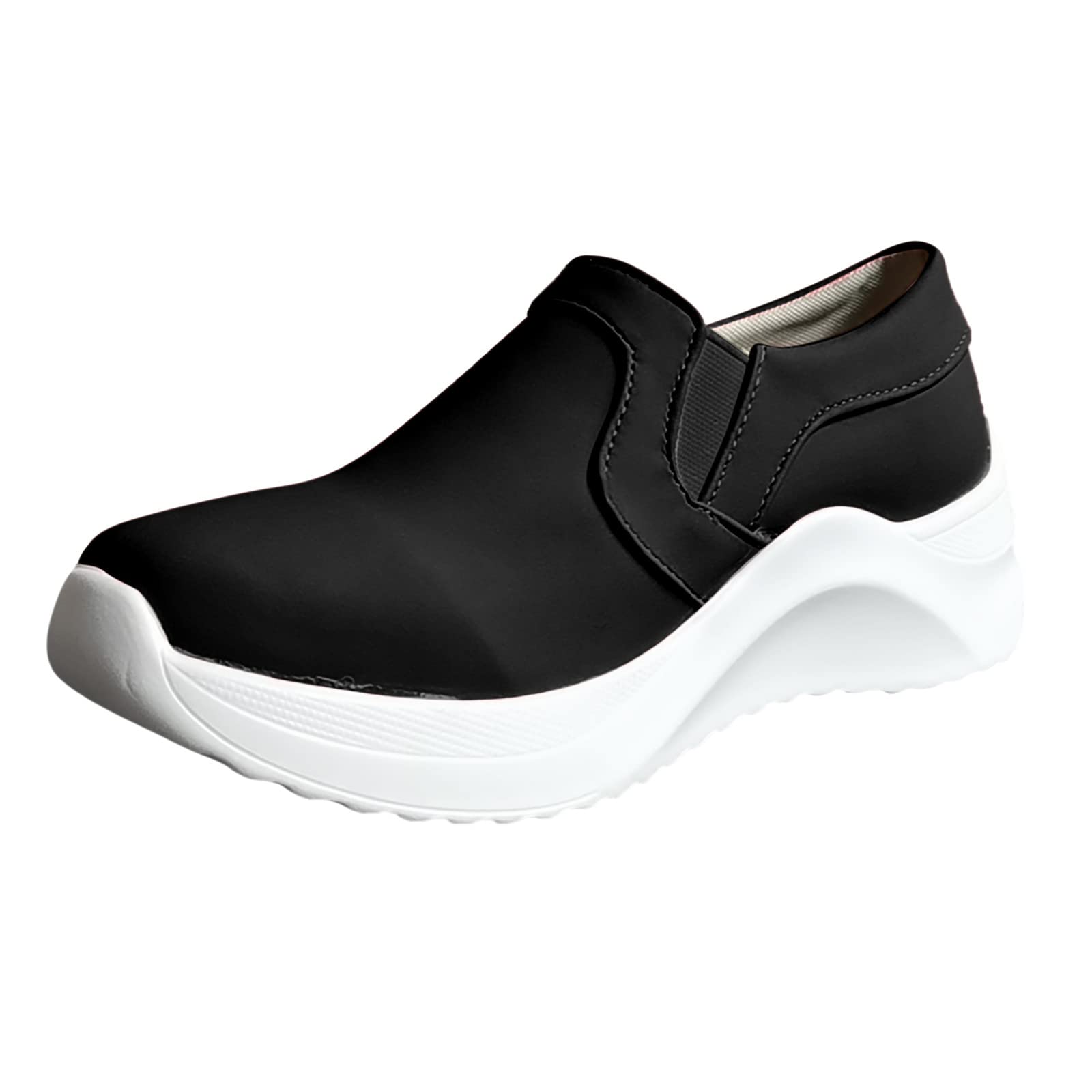 Women's Casual Fashion Sneakers with Heel - Comfortable Slip-On Shoes for Walking, Work & Everyday Wear | Dressy & Stylish for Office, Dating & Outings