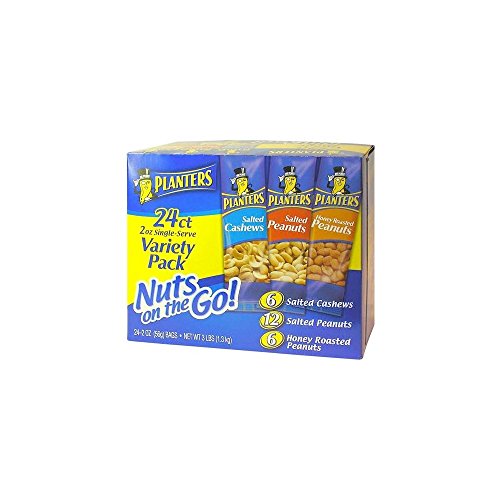 Planters Variety Pack - 24/2 oz. (3 Pack) | Mixed Nuts & Trail Mix Snacks | Perfect for Office, Gym & Road Trips
