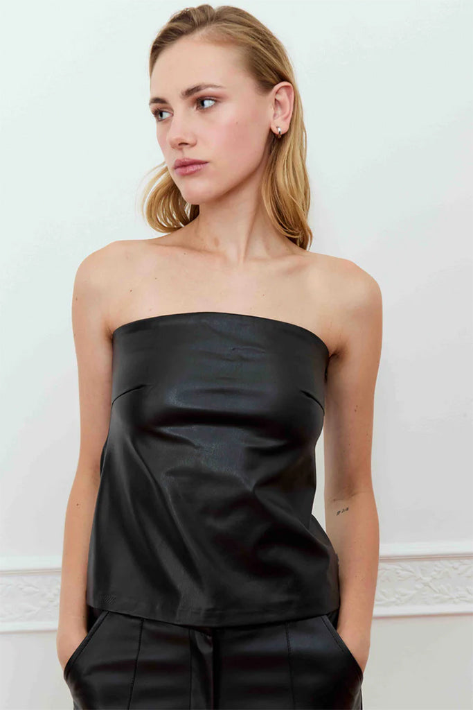 **Deluxe Morus Top - Stylish Black Women's Blouse for Casual & Office Wear**
