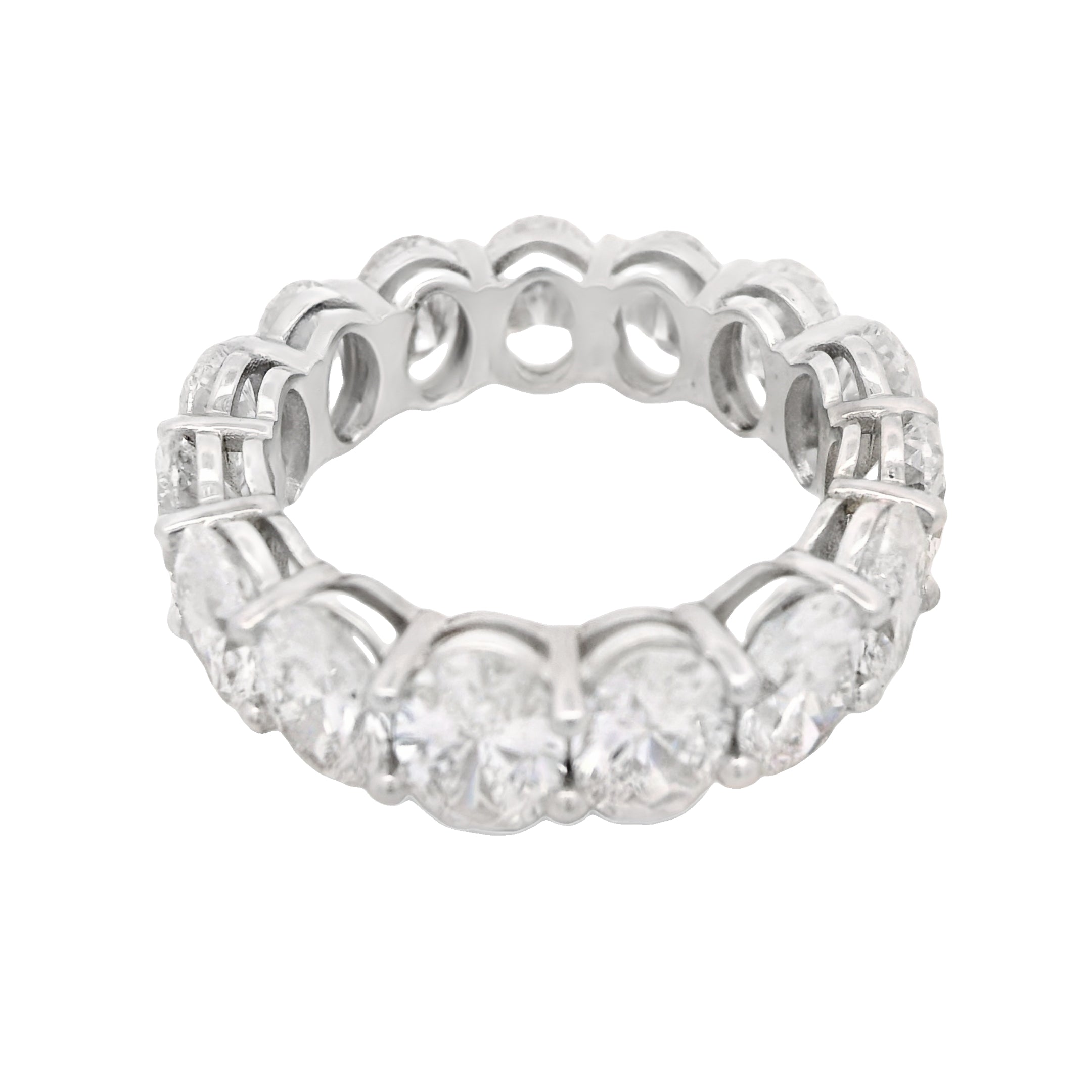 14K White Gold Eternity Ring with 7.7 CT VVS Lab-Grown Diamonds | JTJ™ Luxury Wedding Band for Women | Perfect for Engagement, Anniversary & Special Occasion Gifts