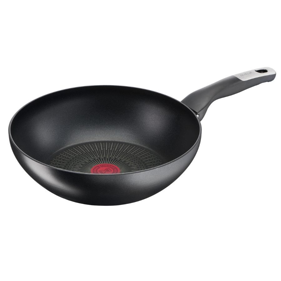 Tefal Unlimited Non-Stick Induction Wok Pan 28cm - Professional Stir Fry Pan for Gas, Electric & Induction Cooktops - Perfect for Asian Cooking, Stir Frying & Deep Frying