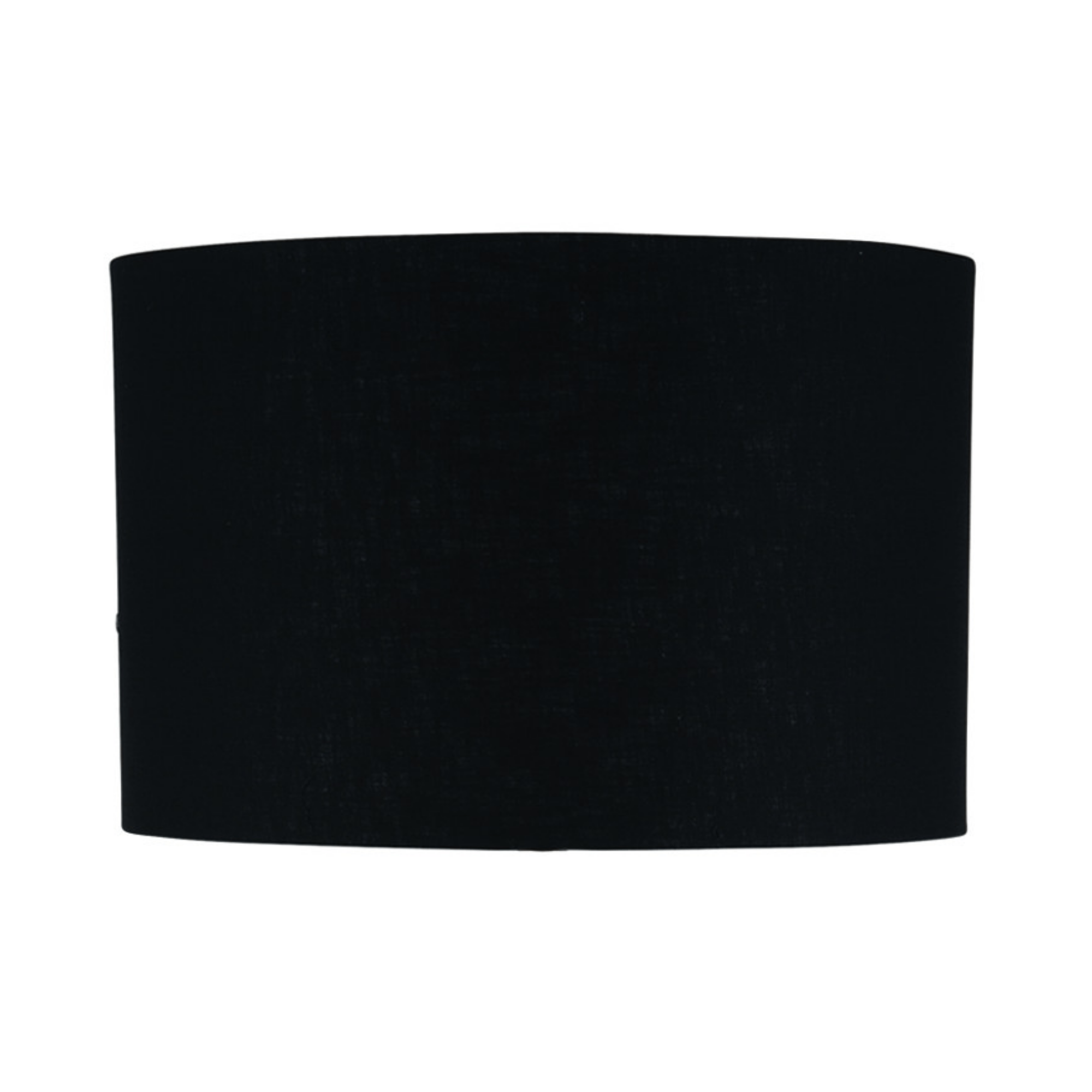 35cm Black Poly Cotton Cylinder Drum Shade - Modern Lampshade for Bedroom, Living Room & Office Lighting Decor