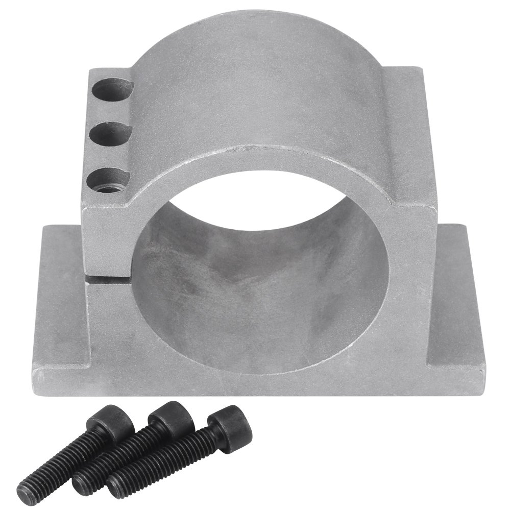 High-Quality 80mm Spindle Motor Clamp - Cast Aluminum Motor Mount Clamp with Sandblasting & Anti-Skid Design for CNC Machines, Woodworking, and Metalworking Tools