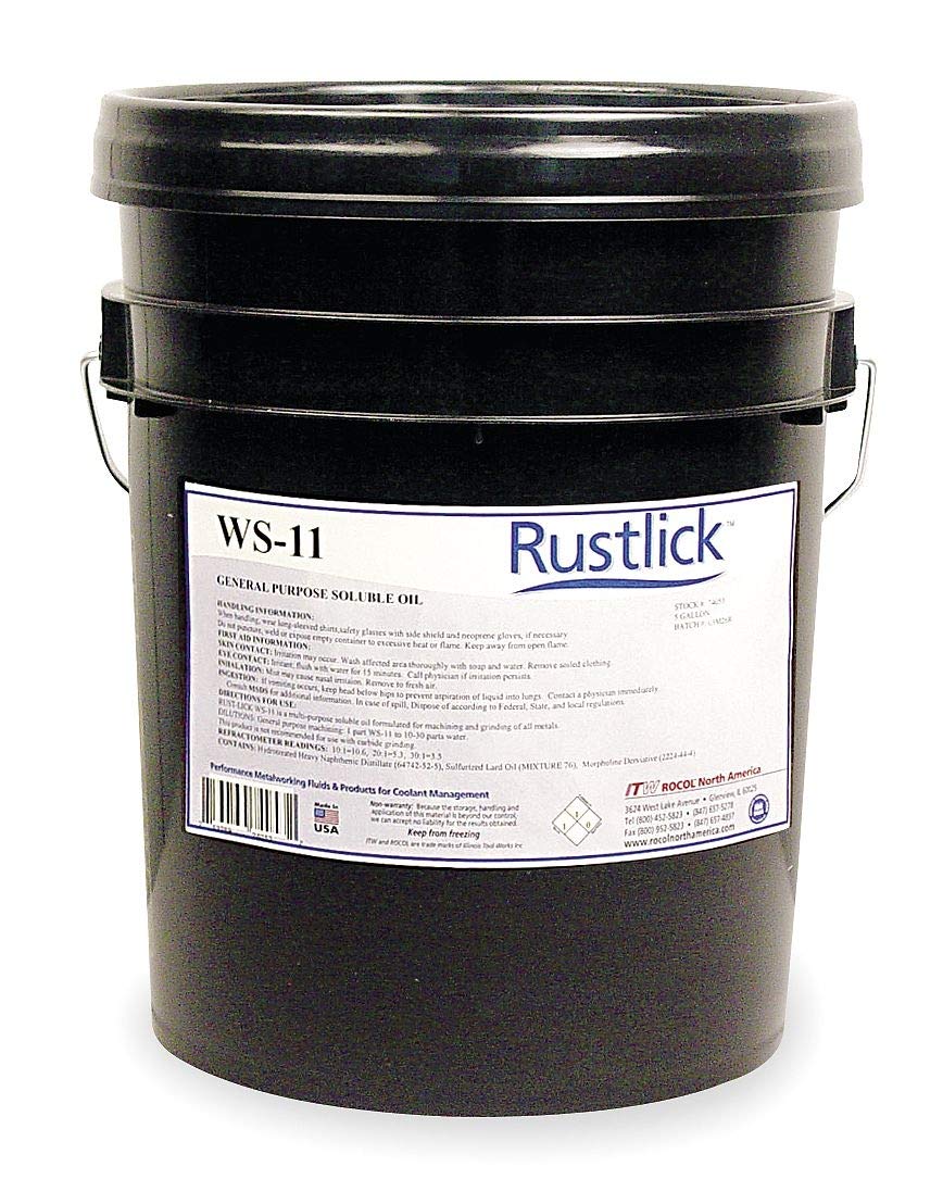 Premium Soluble Cutting Oil - 5 Gallon Bucket (1 Pack) for Metalworking, Machining & CNC Operations - Industrial-Grade Lubricant & Coolant for Lathes, Milling & Drilling Machines