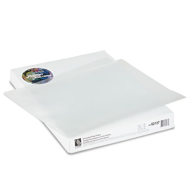 Antimicrobial Poly Project Files - Letter Size (Box of 25) Clear Plastic Document Holders for Office Organization, School Supplies & Home Filing Systems