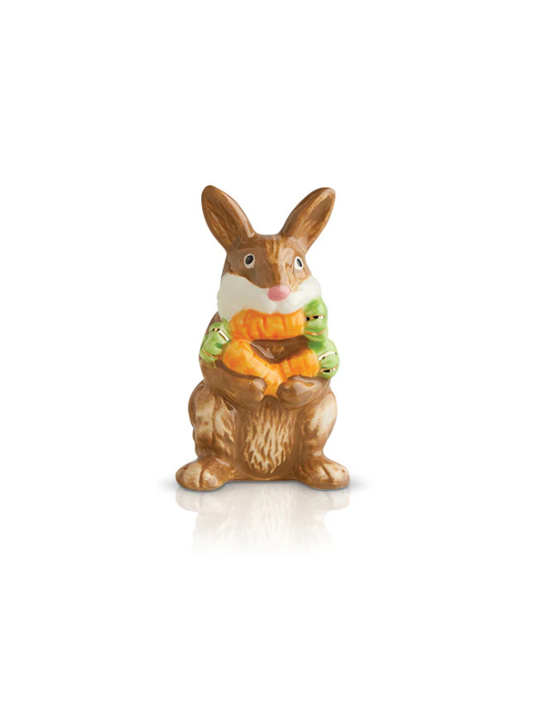 Nora Fleming Funny Bunny Mini Figurine - Cute Easter Decor, Spring Table Centerpiece, Bunny Collectible for Home & Office Decorations - Perfect for Easter Celebrations, Spring Parties & Gift Giving