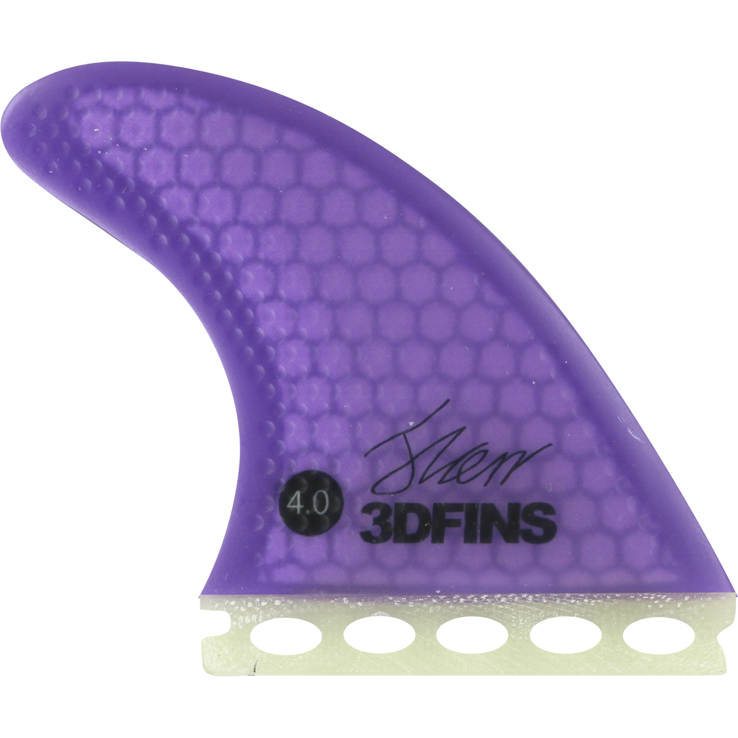 3D XDS Full Base 4.0 Purple Surfboard Fin Set of 3 Pieces - Premium Surfing Accessories for Professional & Beginner Surfers